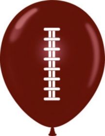 11 inch Tuf-Tex Football Latex - 2 sided, cocoa w/ white ink - 100 count