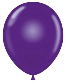 11 inch Tuf-Tex Crystal Purple Latex Balloons - 100 count