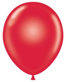 11 inch Tuf-Tex Standard Red Latex Balloons - 100 count