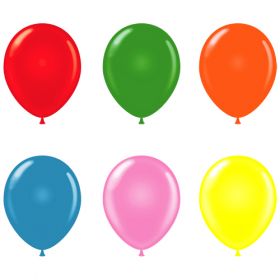 11 inch Tuf-Tex Assorted Standard Latex Balloons - 100 count