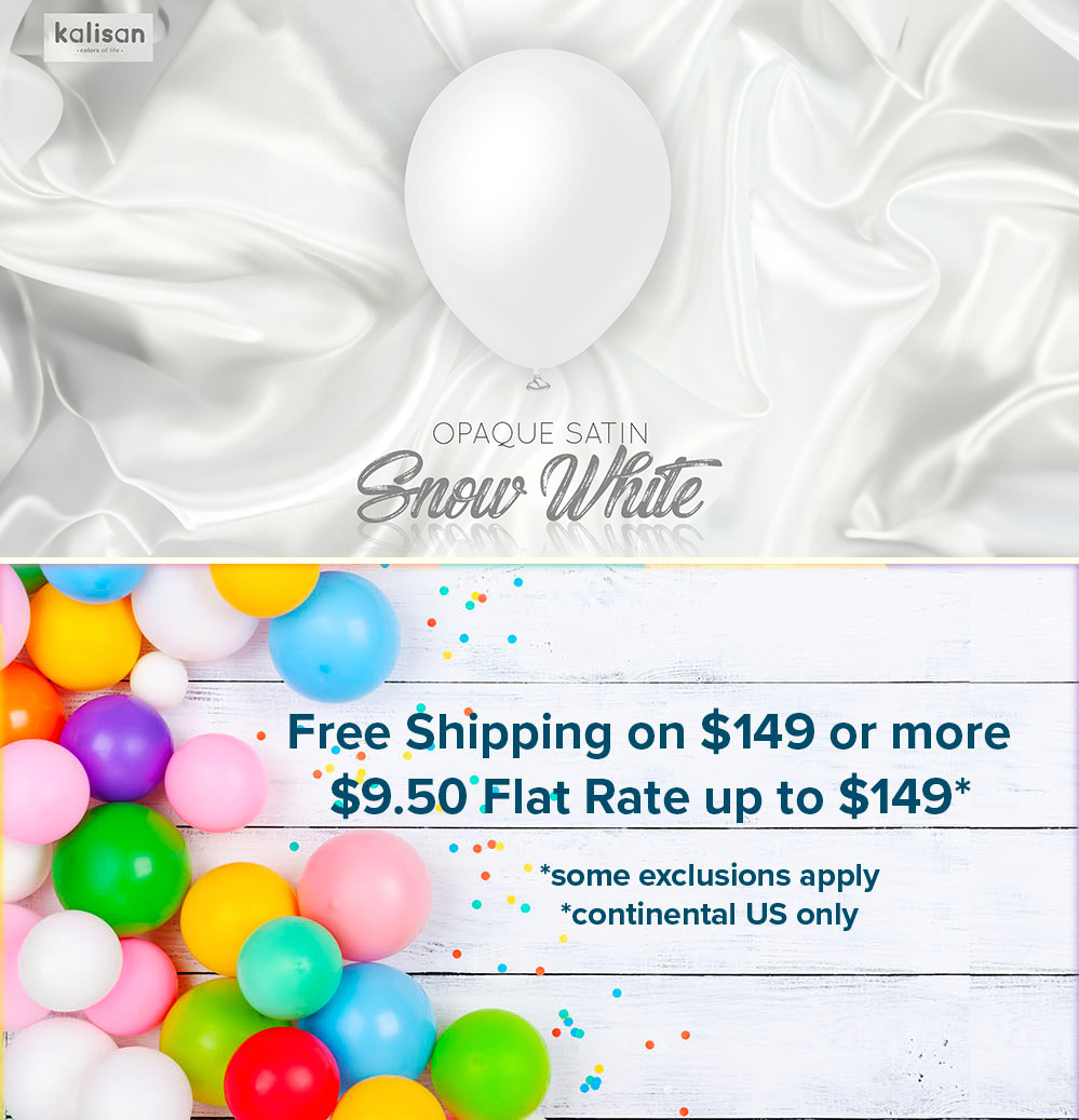 Kalisan Opaque Satin Snow White Balloons