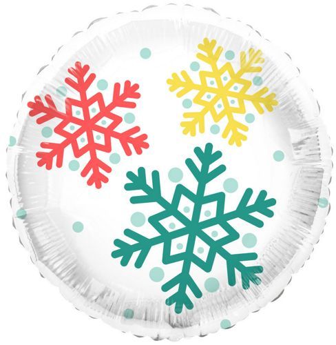 18 inch Tuf-Tex Feelin Festive Snowflake Foil Balloon